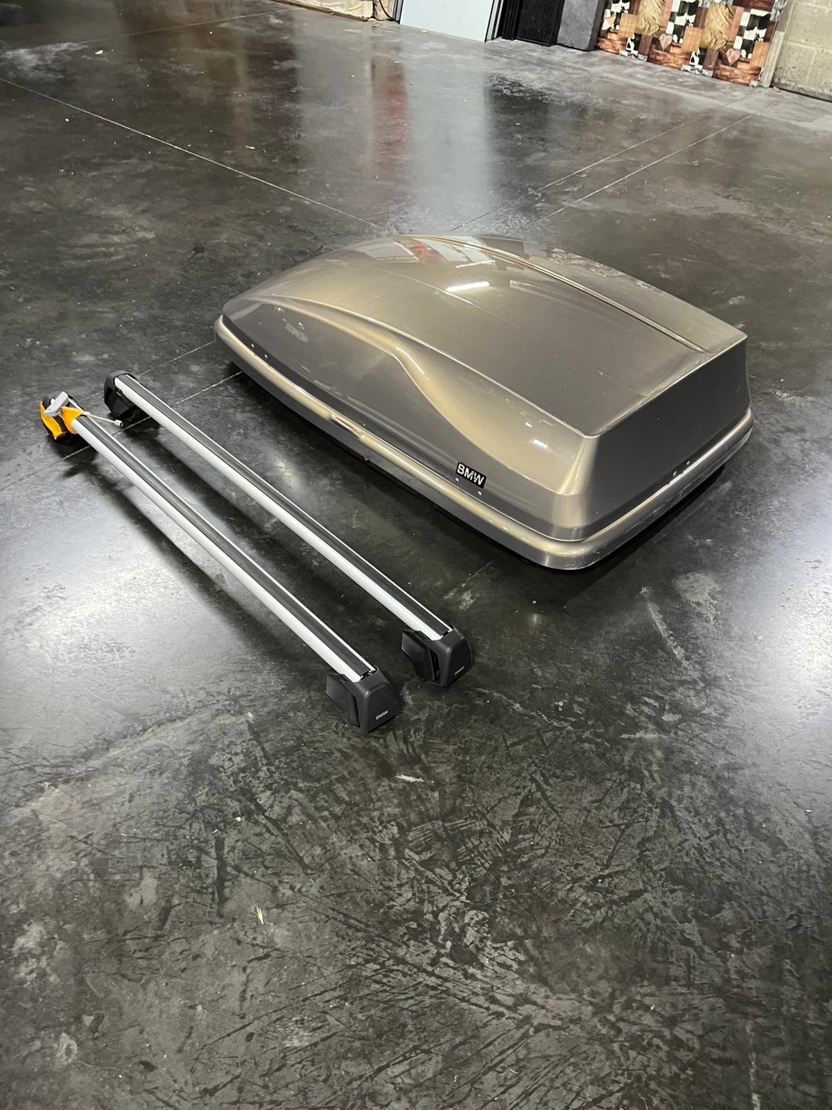 Originele BMW 460 L dakkoffer + dakdragers, Ophalen, Gebruikt