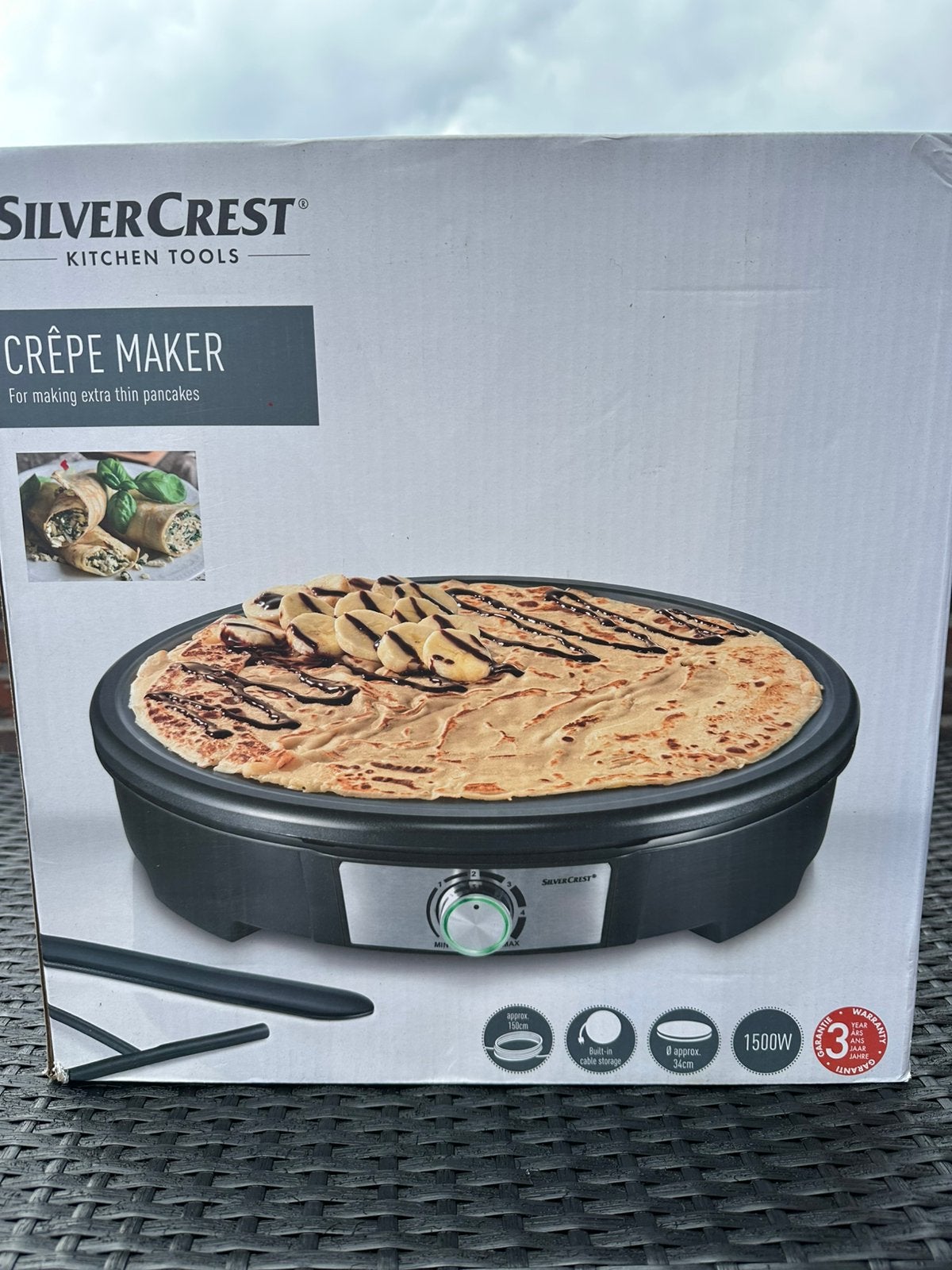 Nieuw Pannenkoek/crepe maker, Electroménager, Enlèvement, Neuf, Autoportant, Électrique