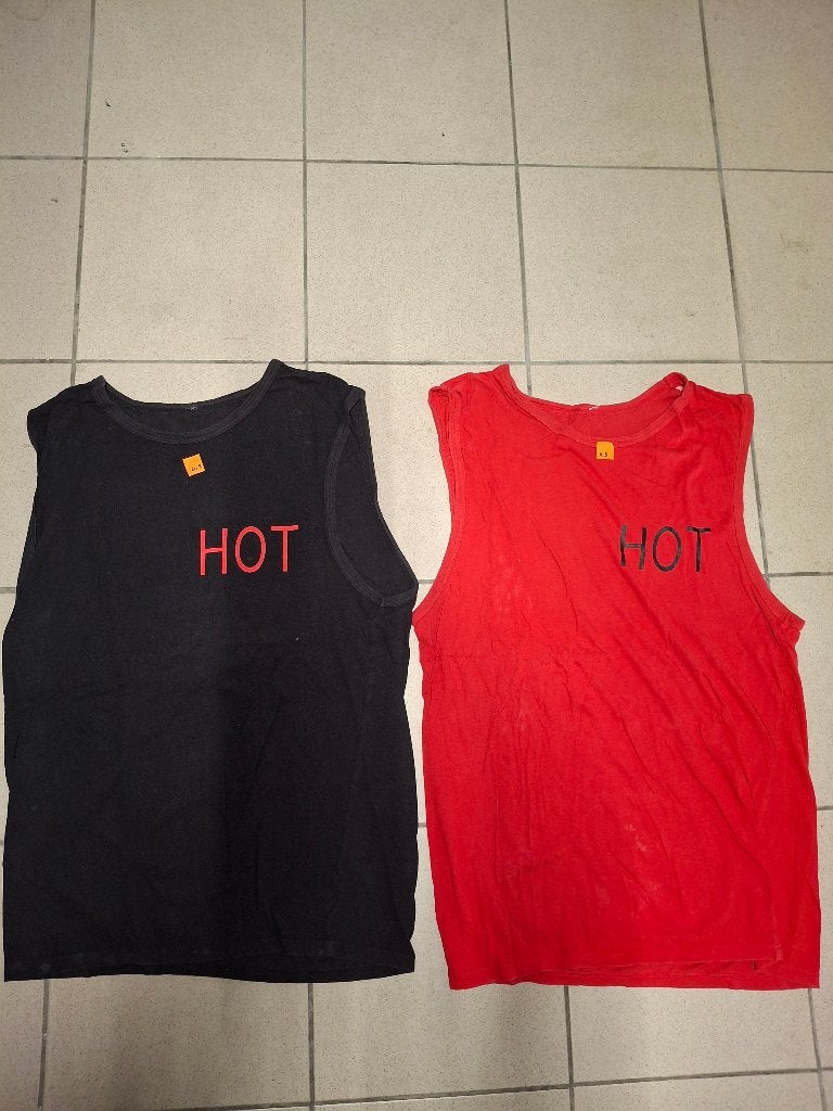 2 mouwloze t-shirts maat L, Kleding | Heren, T-shirts, Ophalen, Gedragen, Maat 52/54 (L)