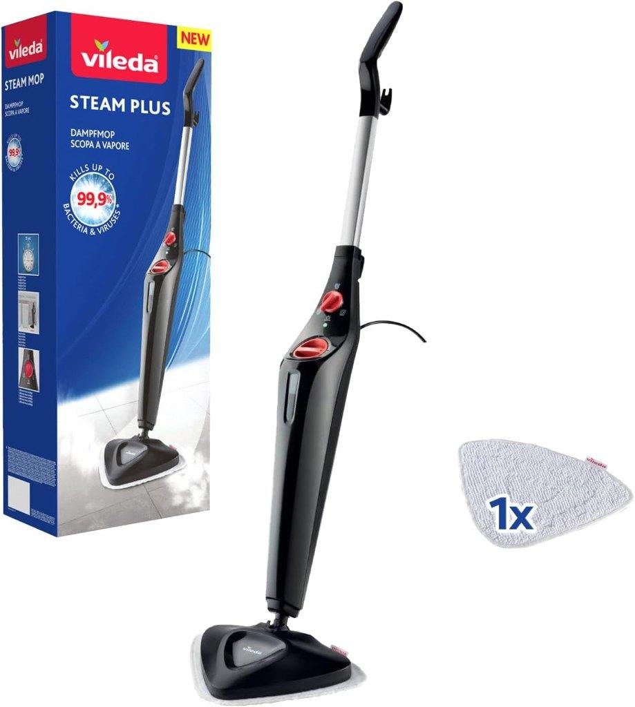 Vileda Steam Plus + 10 pads, Elektronische apparatuur, Stoomapparaten, Nieuw, Stoomreiniger, Ophalen of Verzenden