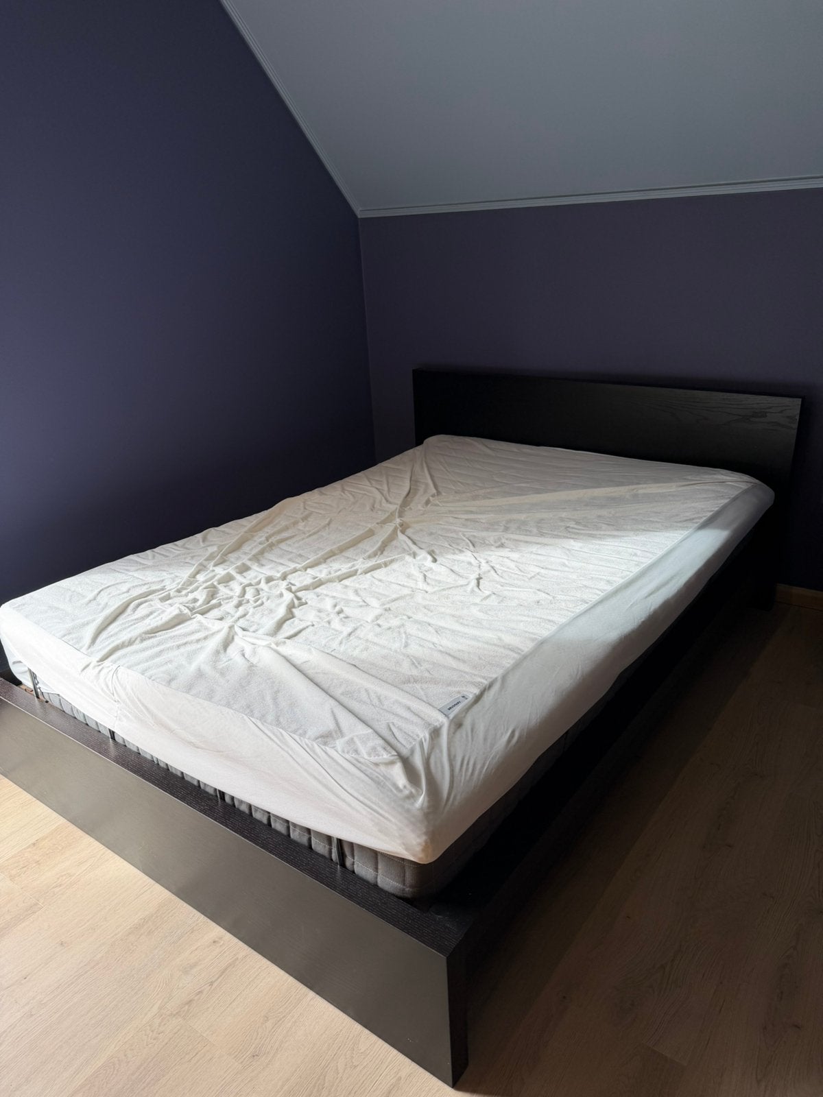 Lit Ikea 140 cm, Enlèvement, Utilisé, Noir, 160 cm