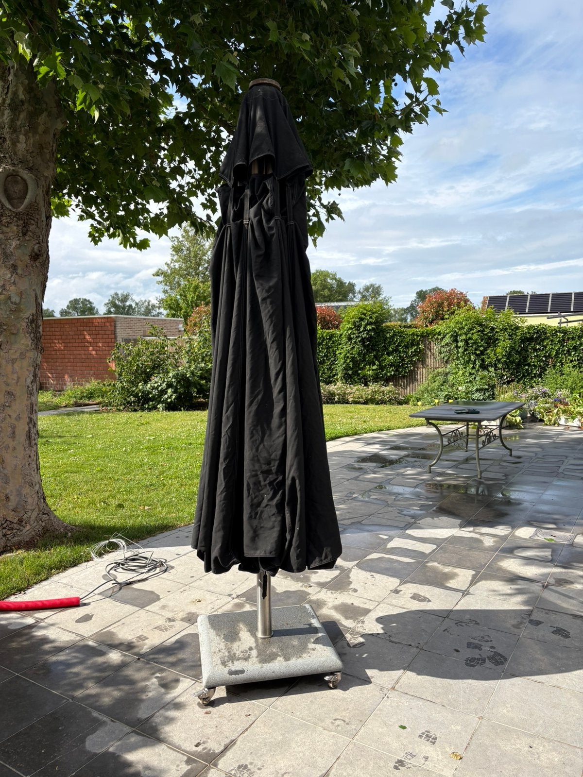 Royal Botania - Parasoldoek 3m x 3m - Zwart - 8 baleinen, Ophalen, Zo goed als nieuw, 2 tot 3 meter, Stokparasol