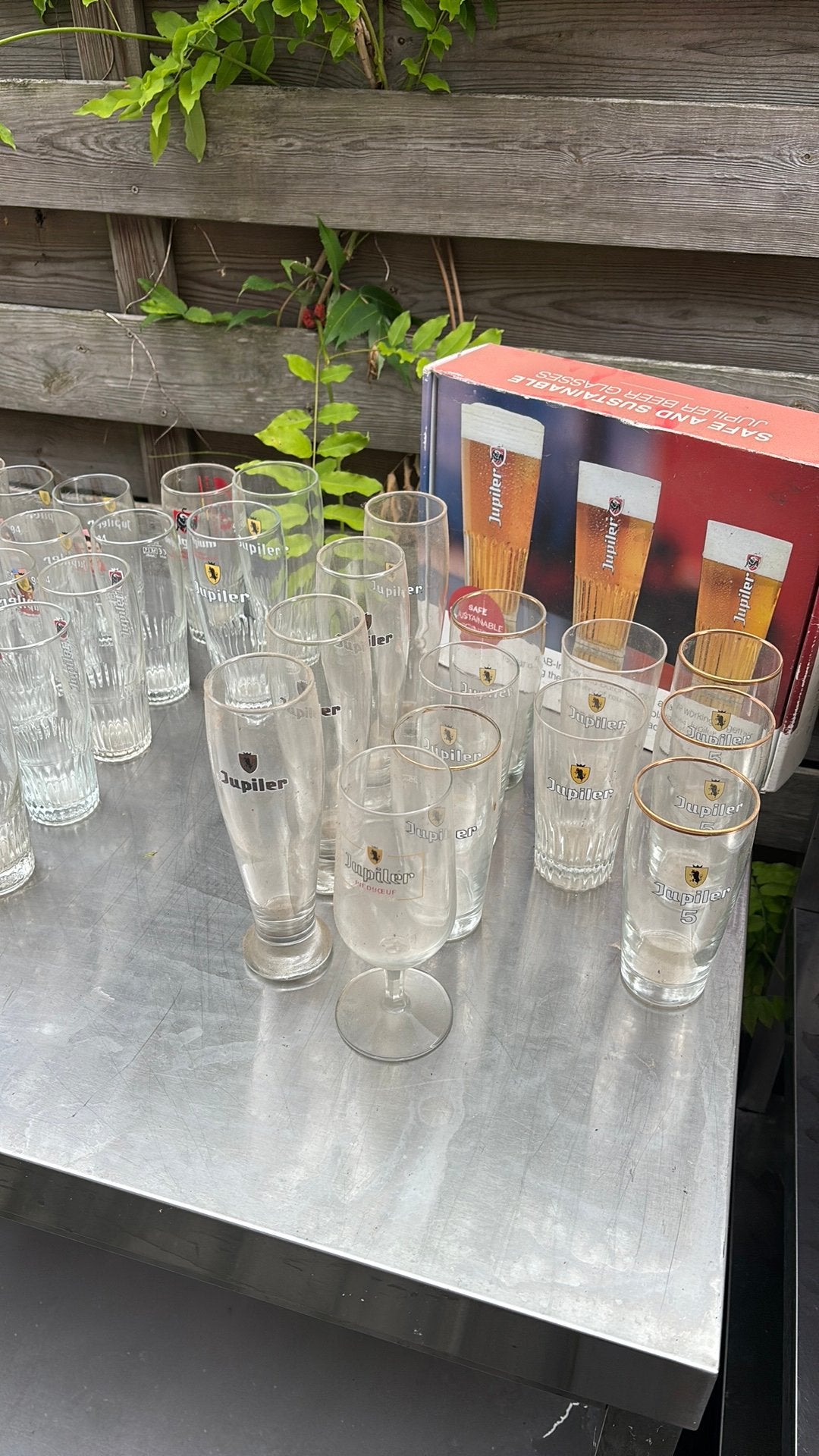 Verres à bière anciens Jupiler, Stella, Ekla, Orval, Collections, Enlèvement ou Envoi, Comme neuf, Verre à bière