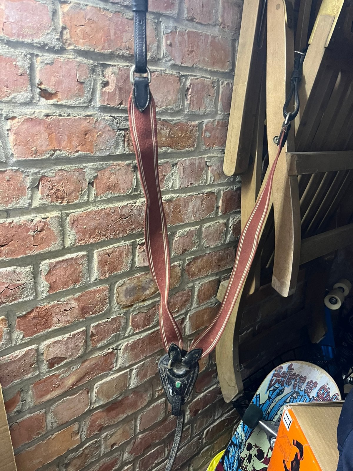 Ceinture de poitrine en cuir LJ, Animaux & Accessoires, Enlèvement ou Envoi, Rouge, Comme neuf, Collier de chasse