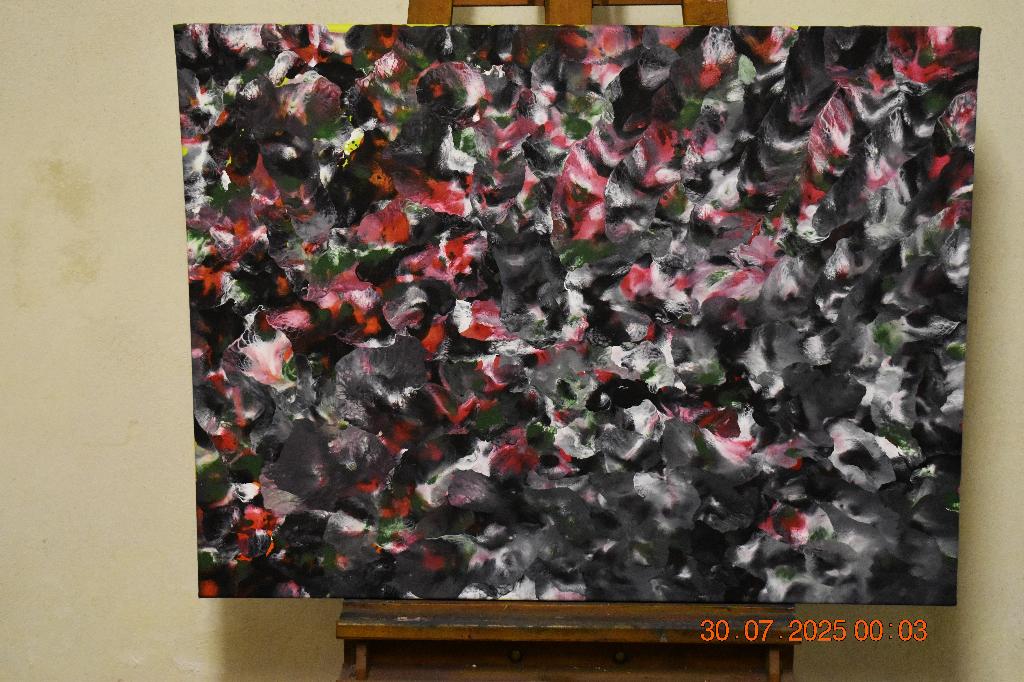 Abstracte schilderkunst serie nr. (85), door joky kamo, Antiek en Kunst, Ophalen, Olieverf, Abstract