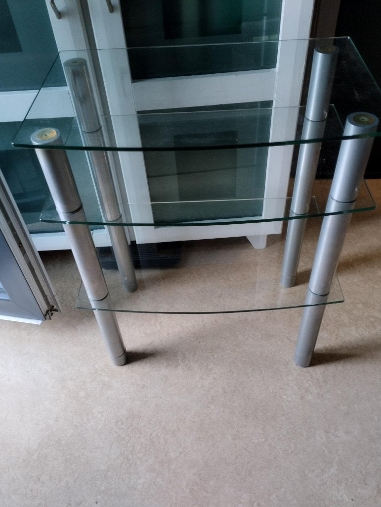 Glazen tafeltje, Ophalen, 55 tot 75 cm, 60 cm of meer, Rechthoekig