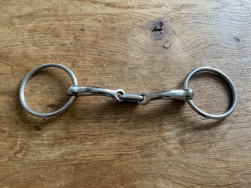 Dubbelgebroken bit 13.5cm/14mm, Dieren en Toebehoren, Ophalen of Verzenden, Nieuw, Recreatie