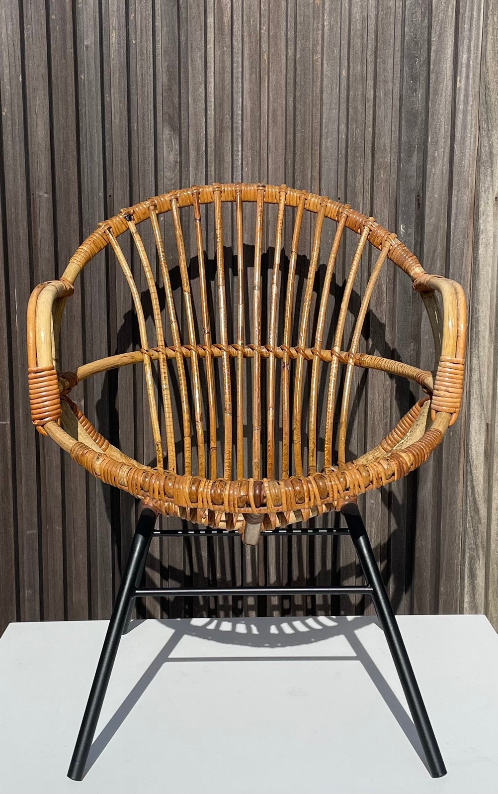Vintage rotan kuipzeteltje, Ophalen