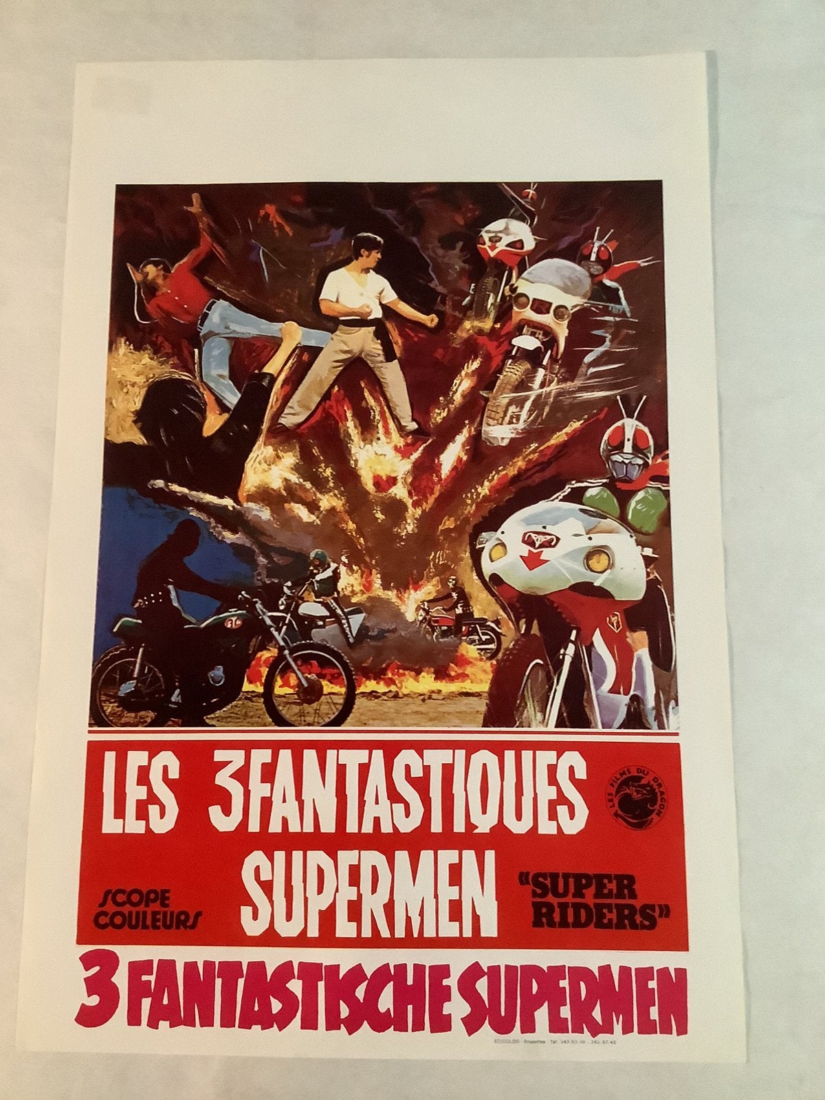 SUPER RIDERS   filmpostr  36-54 cm, Verzamelen, Posters, Ophalen of Verzenden, Zo goed als nieuw