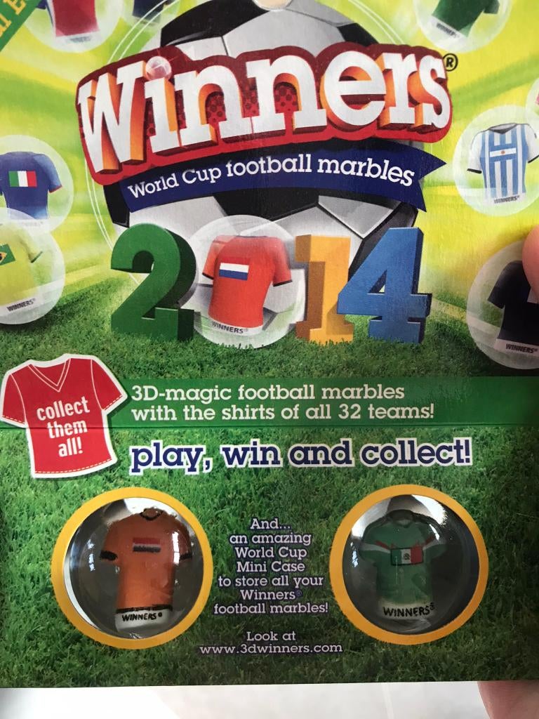 Winners WK 2014 knikkers - 1 doos (48 knikkers), Onbekend. gekocht via veiling in NL, -, -, Nieuw