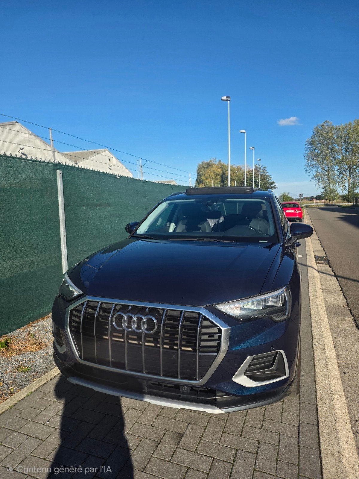 Audi Q3, Auto's, Dealer onderhouden, Adaptive Cruise Control, Blauw, Bedrijf