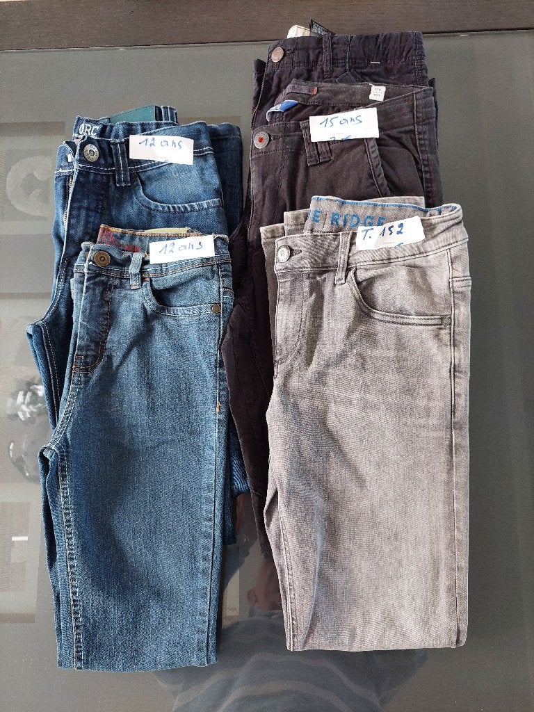 LOT DE JEANS ADOS 12/15 ans, Kleding | Heren, Spijkerbroeken en Jeans, Ophalen, Gedragen, Overige kleuren