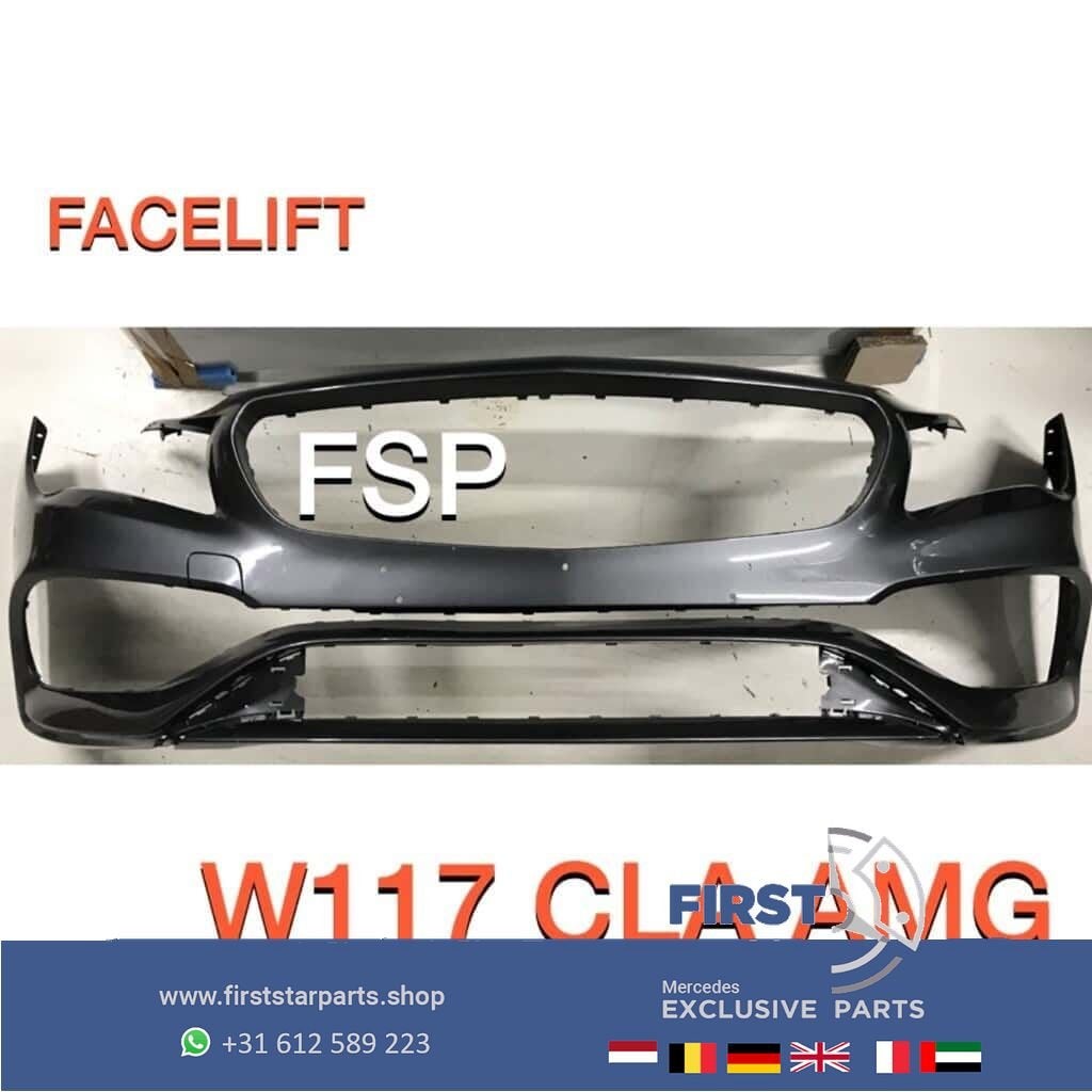 W117 CLA FACELIFT AMG VOORBUMPER ZWART WIT GRIJS ORIGINEEL M