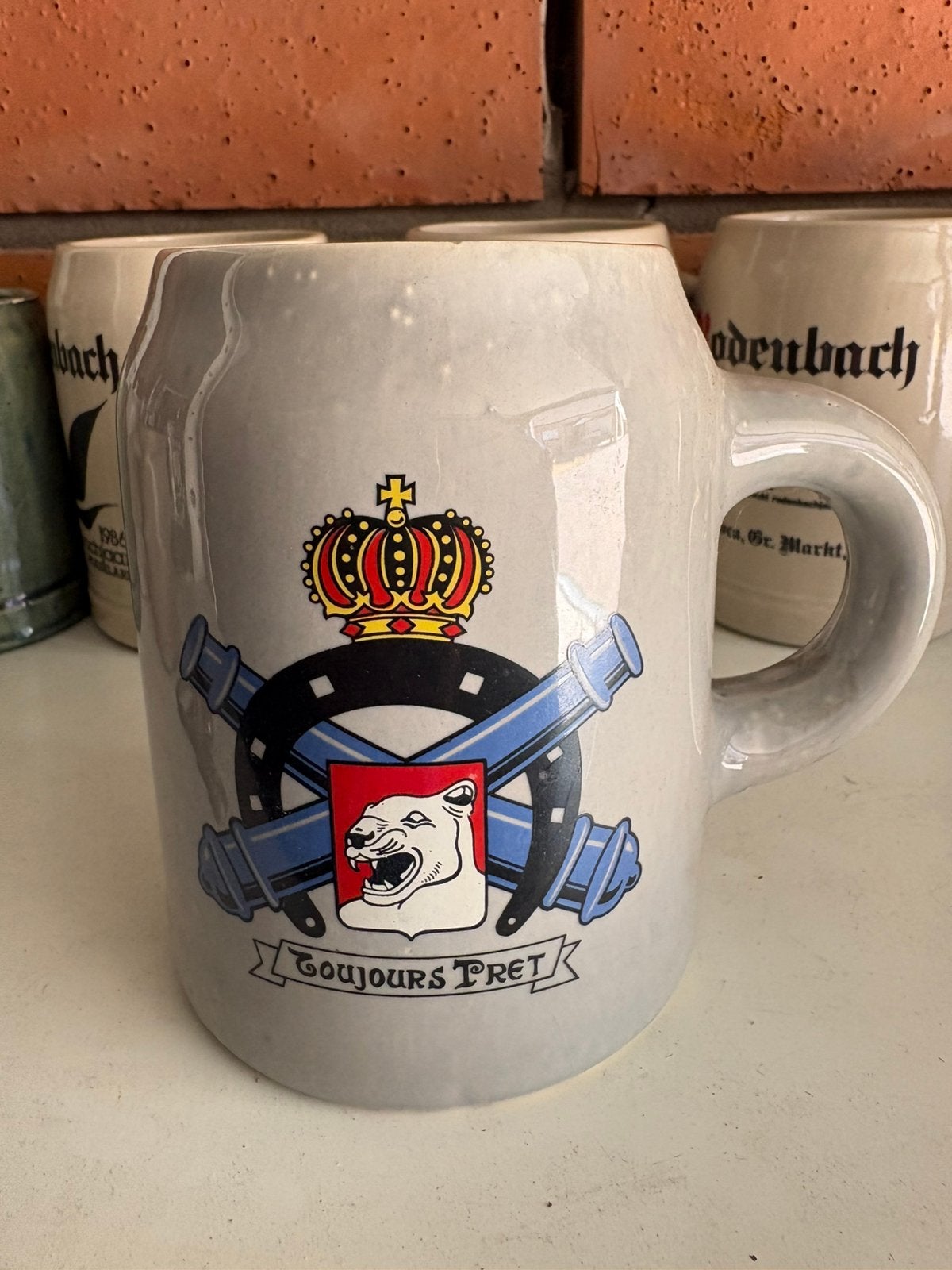 Belgische bierpul militair 19 de batterij veldartillerie, Verzamelen, Ophalen of Verzenden, Zo goed als nieuw
