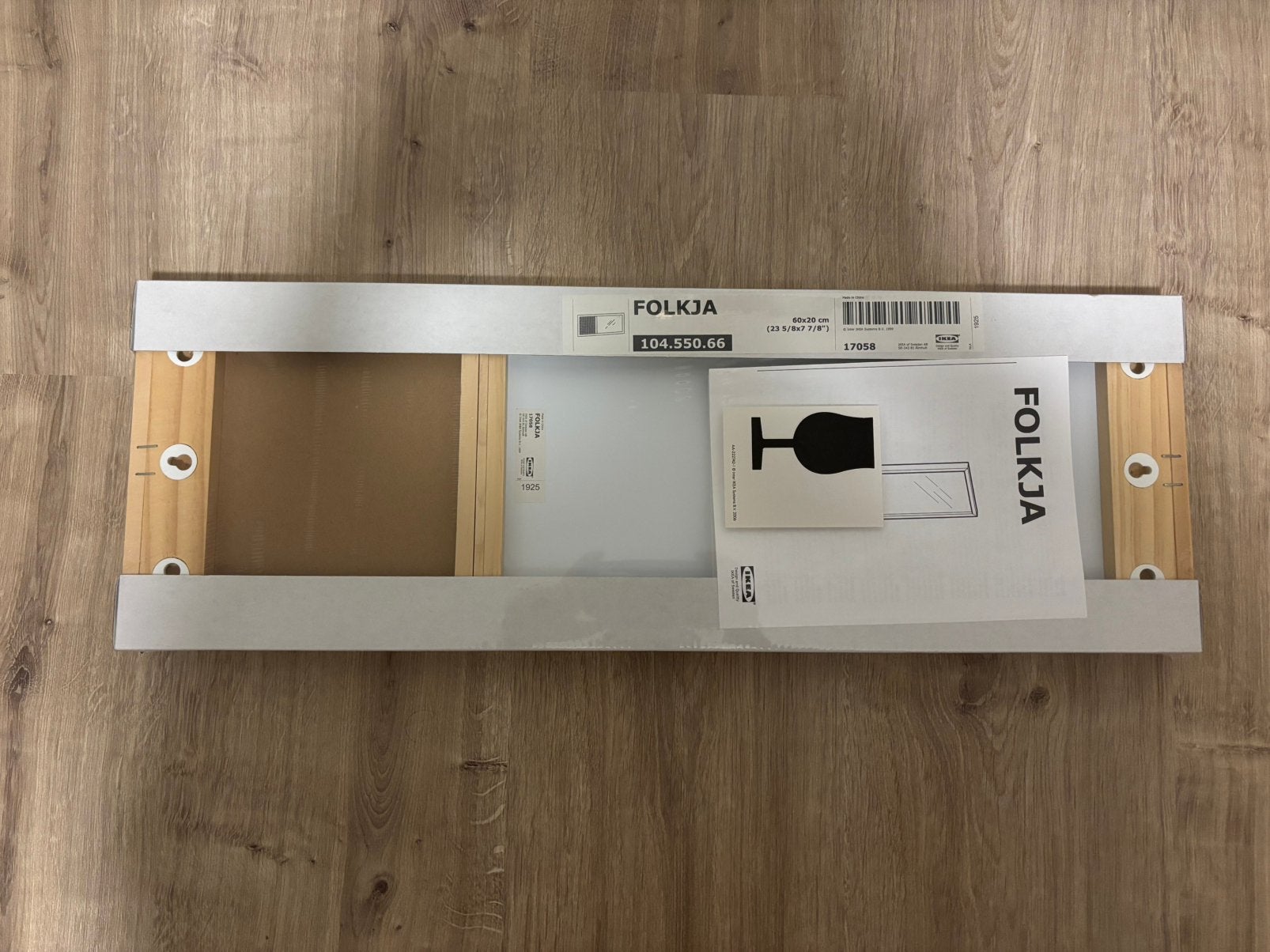 Ikea spiegel met hout, Ophalen, Nieuw, Minder dan 100 cm, Rechthoekig
