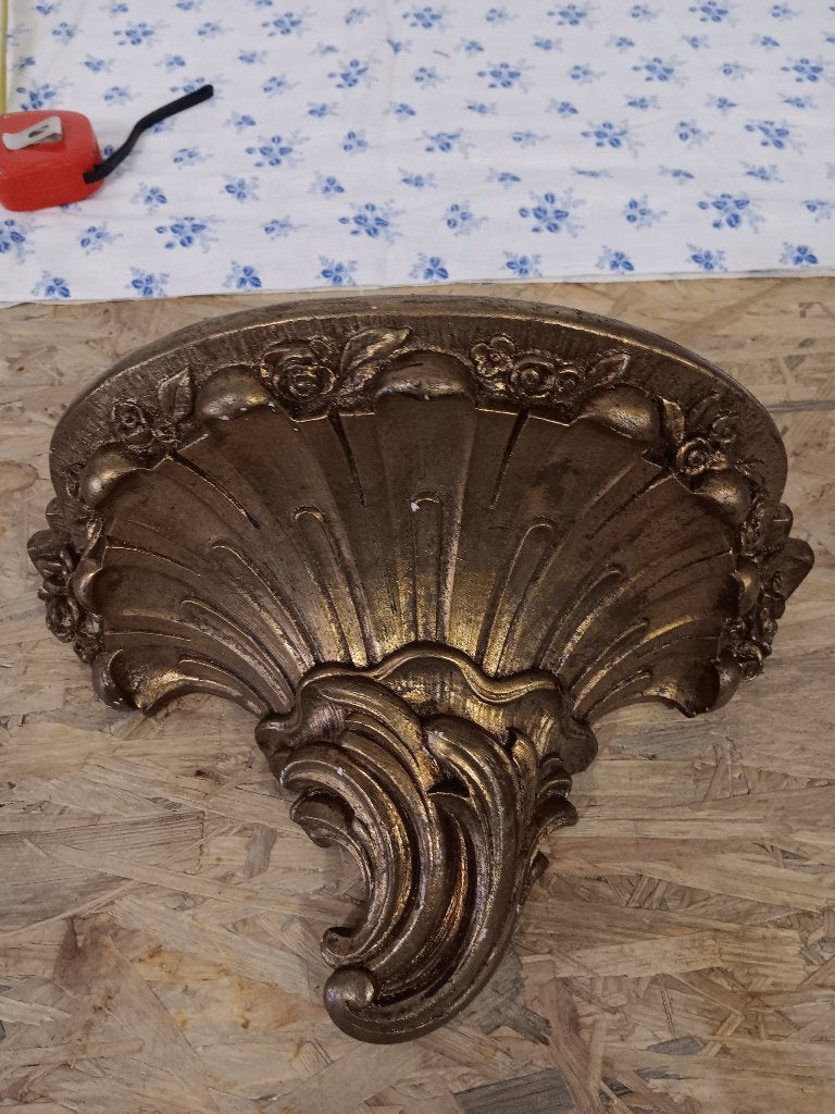 Très ancienne console mural doré, Enlèvement ou Envoi, Utilisé, Moins de 50 cm, Moins de 100 cm
