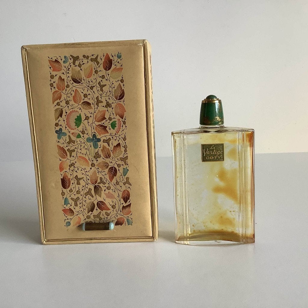 Flacon de parfum Coty Paris « Vertige » avec boîte d'origine, Collections, Enlèvement ou Envoi, Utilisé, Bouteille de parfum