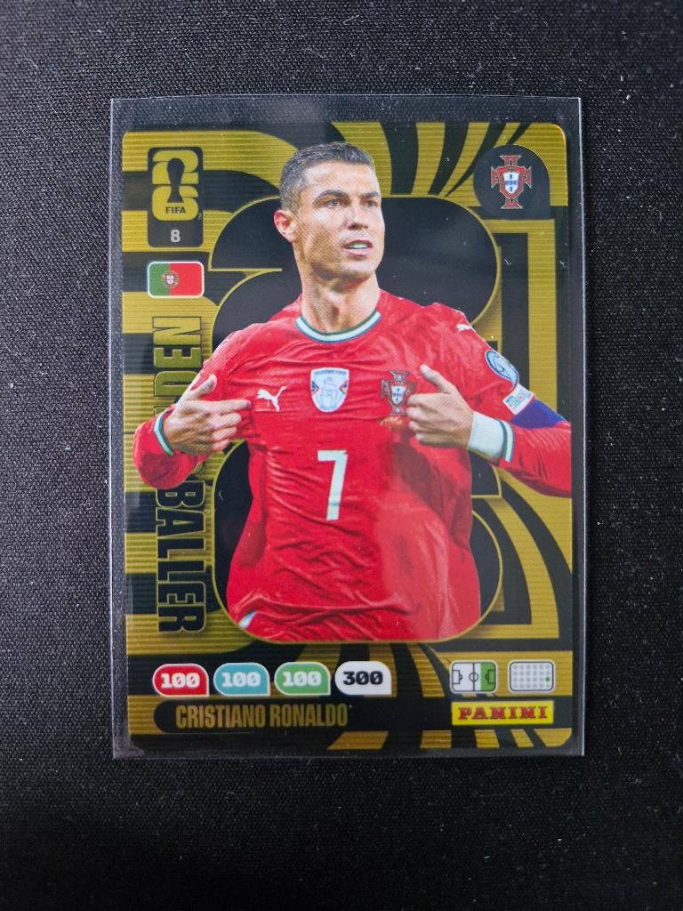 Ballon d'or Cristiano Ronaldo - Panini Adrenalyn XL WK2026, Hobby & Loisirs créatifs, Autocollants & Images, Neuf, Image, Enlèvement ou Envoi