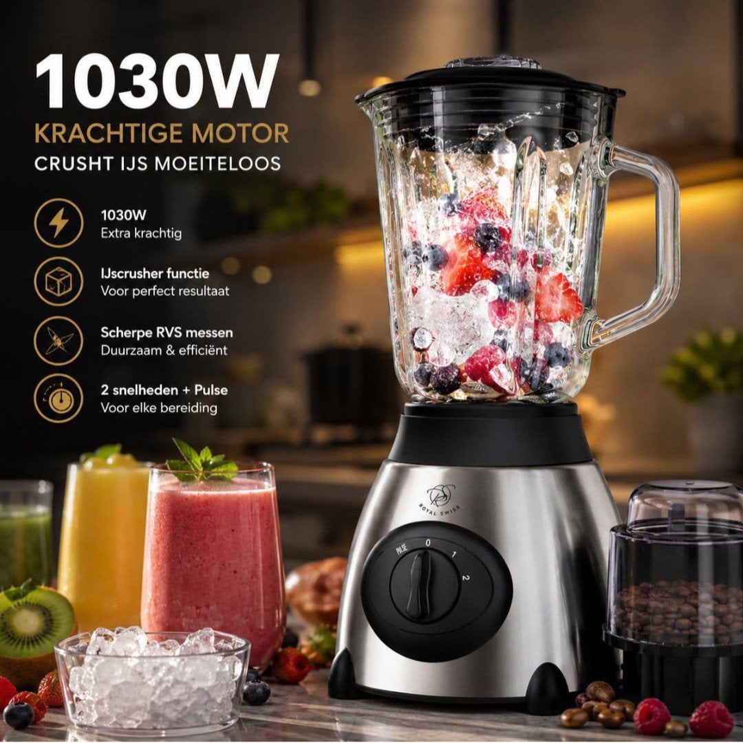 Royal Swiss Stainless Steel Blender Mixer, Ophalen, Nieuw, Blender