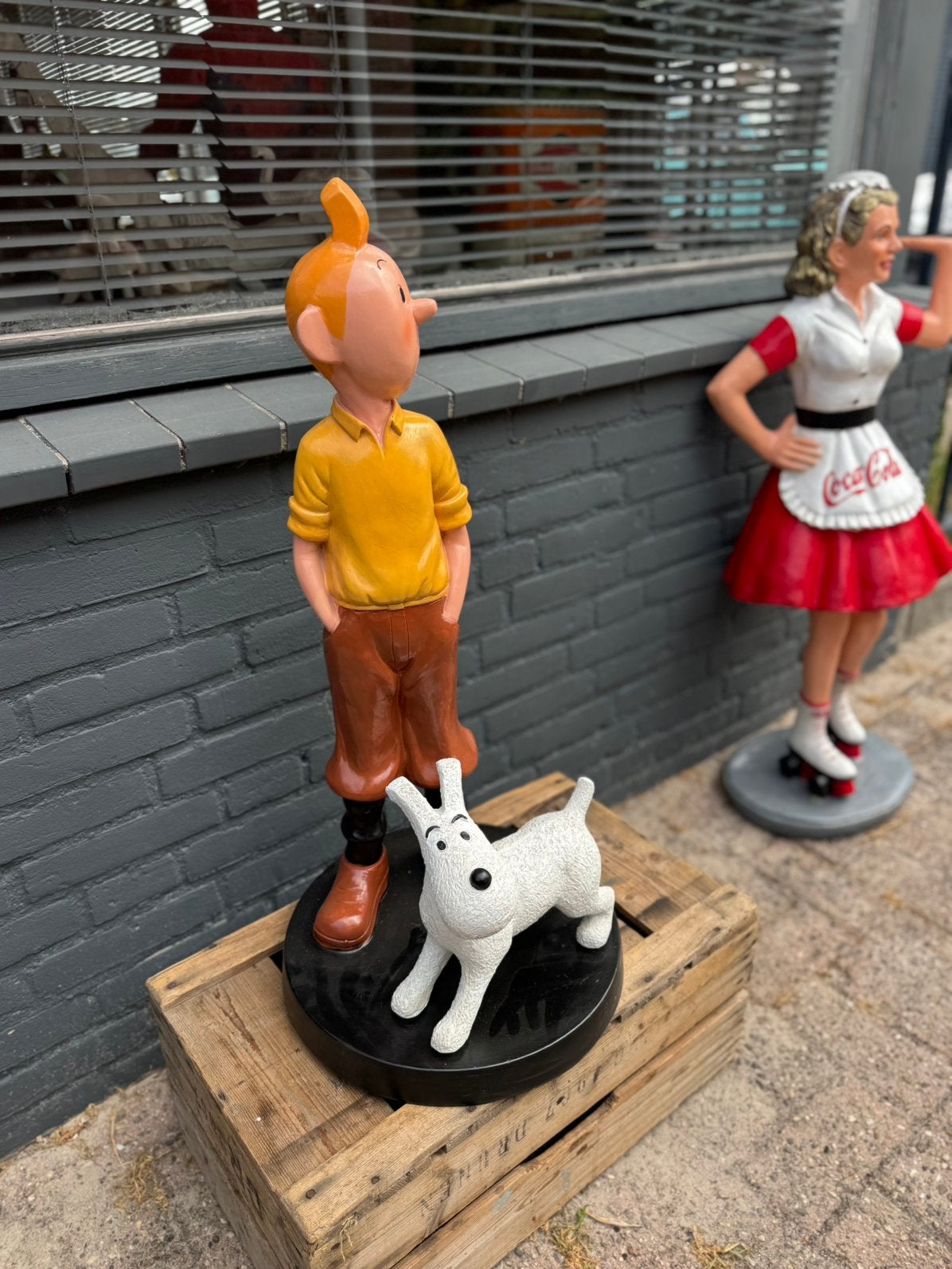 Kuifje met Bobbie beeld, Verzamelen, Ophalen, Gebruikt, Mens