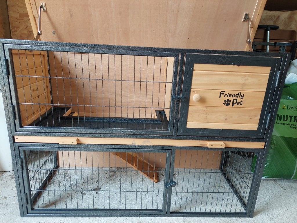 Konijnenhok 120 x 50 cm - hout/metaal – nieuwe staat, Dieren en Toebehoren, 110 cm of meer, Nieuw, Hamster, Hok