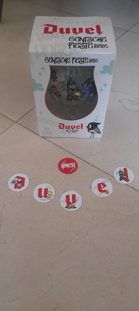 Duvelglas GF26 + jetons, Verzamelen, Glas en Drinkglazen, Ophalen of Verzenden, Nieuw, Bierglas