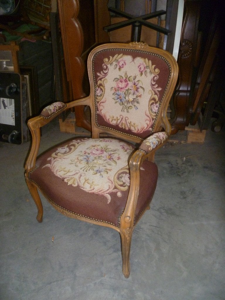 LOUIS XV ZETEL MET GOBELIN STOFFERING, Ophalen