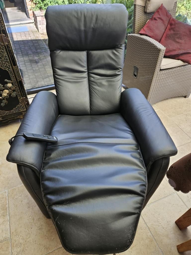 Nieuwe elektrische leren relaxzetel relax zetel leder, Enlèvement, Neuf, Une personne, Cuir