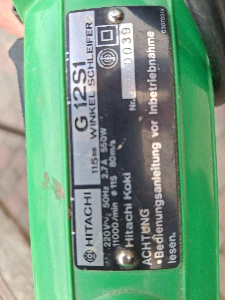 Kleine slijpmachine hitachi, Ophalen, Gebruikt