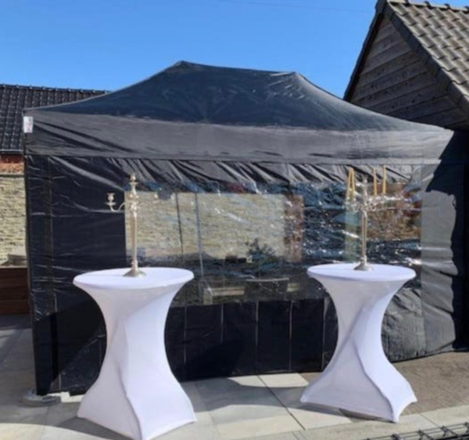 Tent 3x3 te huur of 6x3 (2 stuks) mer zijwanden, Ophalen, Zo goed als nieuw