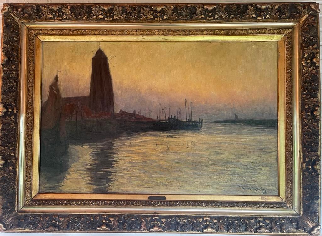 Maarten van der Loo — L'Escaut à Burcht — 1904 —, Enlèvement
