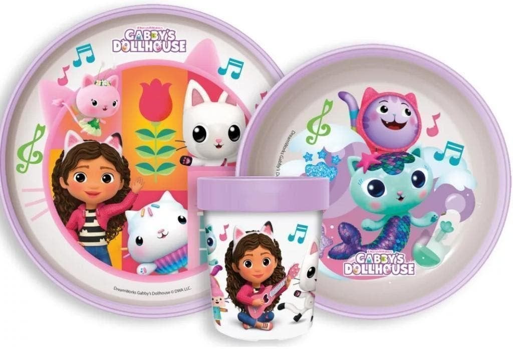 Gabby's Poppenhuis Kinderservies Magnetron- 3-delig Eetsetje, Ophalen of Verzenden, Nieuw