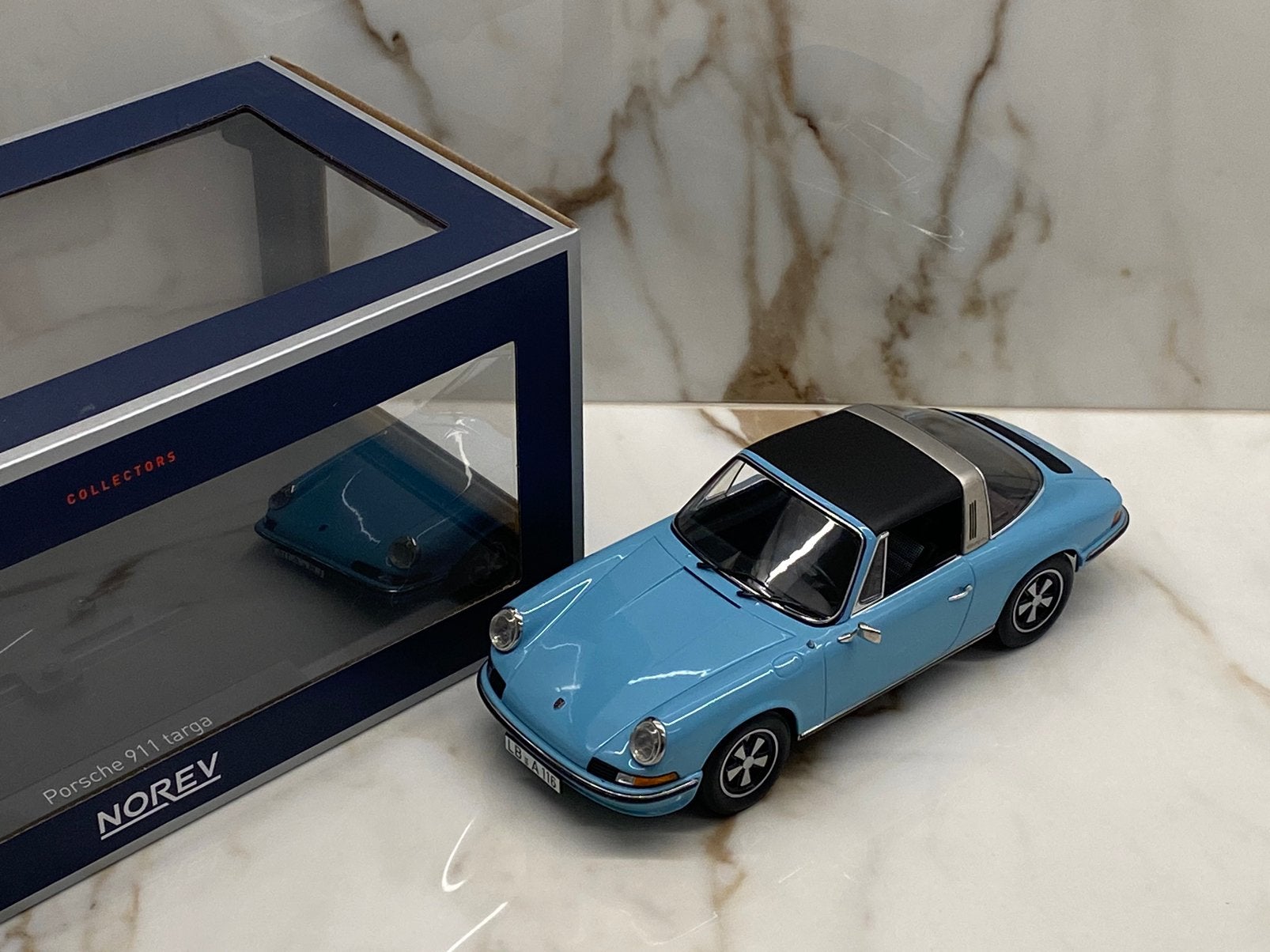 Norev Porsche 911 S targa - 1973 - 1:18, Ophalen of Verzenden, Zo goed als nieuw, Auto, Norev