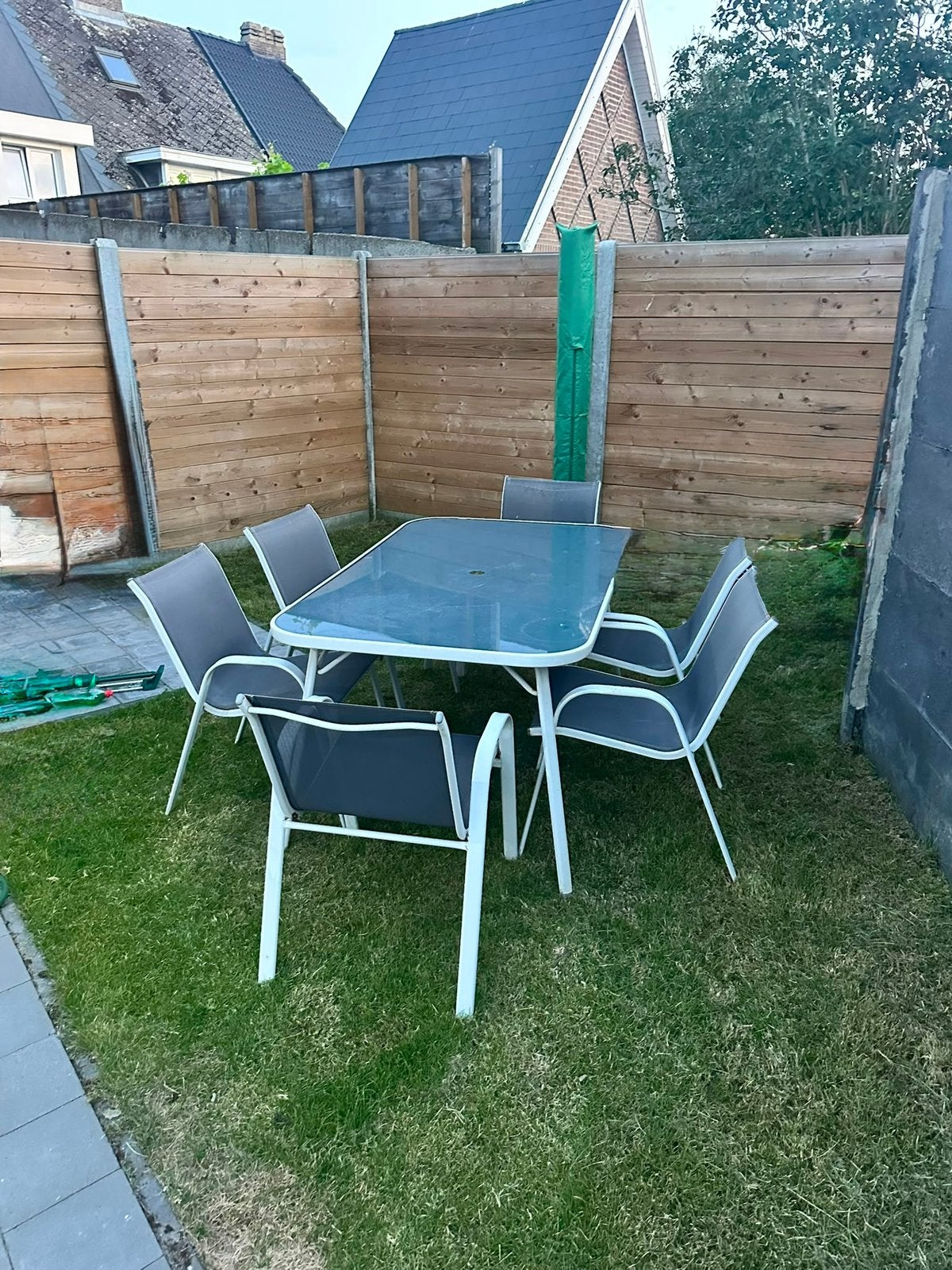 Tuintafel set, Tuin en Terras, Ophalen, 6 zitplaatsen, Zo goed als nieuw, Tuinset