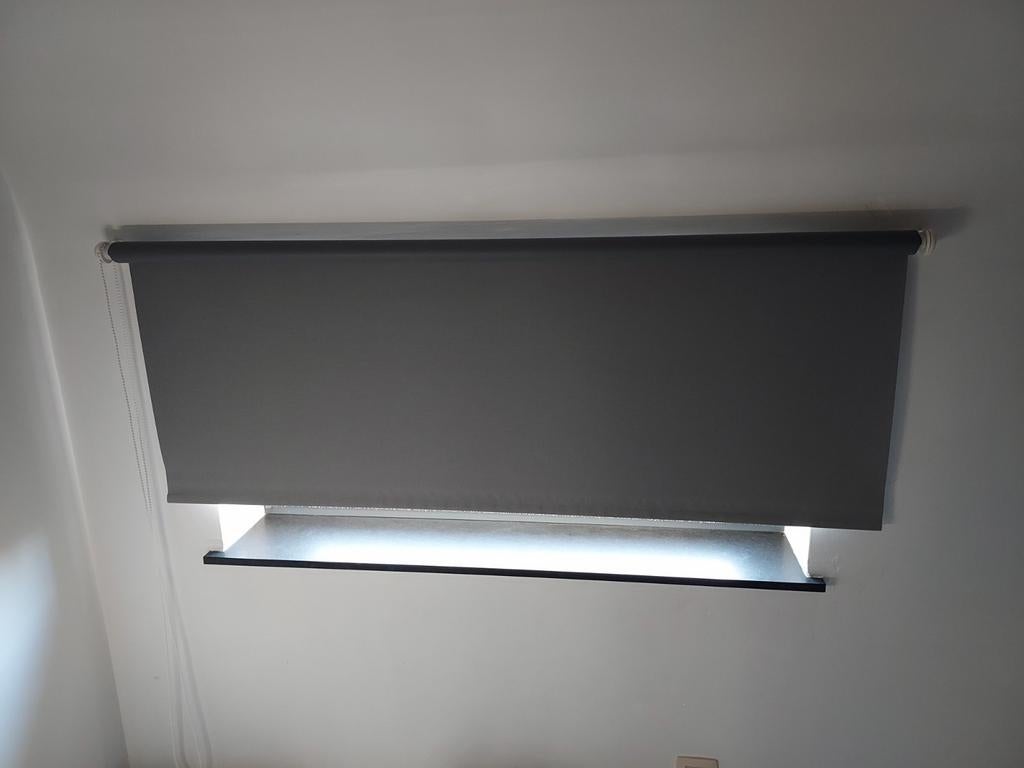 Gordijnen 3stuks grijs, Ophalen, Gebruikt, 100 tot 150 cm, 100 tot 150 cm