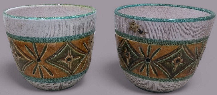 paar vintage Italiaanse cachepots., Antiek en Kunst, Ophalen