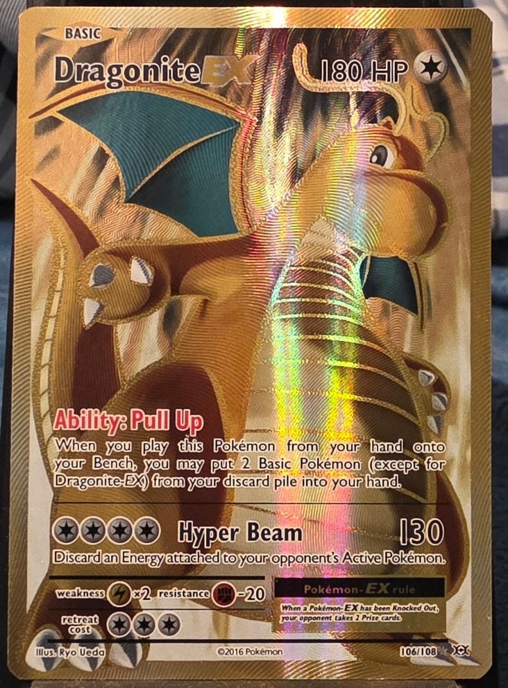 Dragonite EX 106/108 - Evolutions - Near Mint, Ophalen of Verzenden, Zo goed als nieuw, Losse kaart