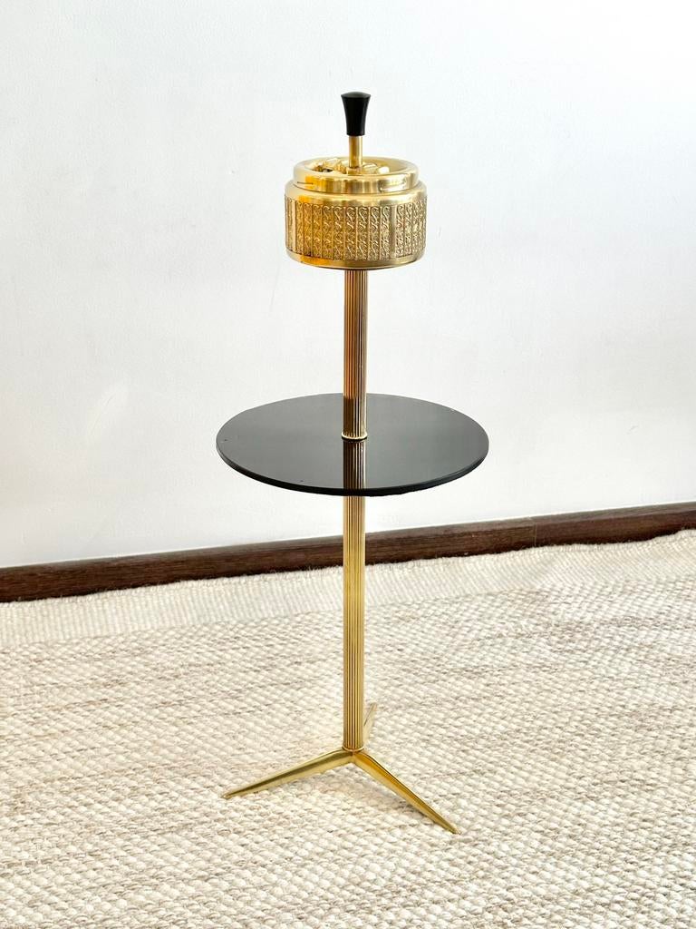 Table cendrier midcentury vintage 50’s 60’s, Ophalen, Minder dan 55 cm, Rond, Midcentury