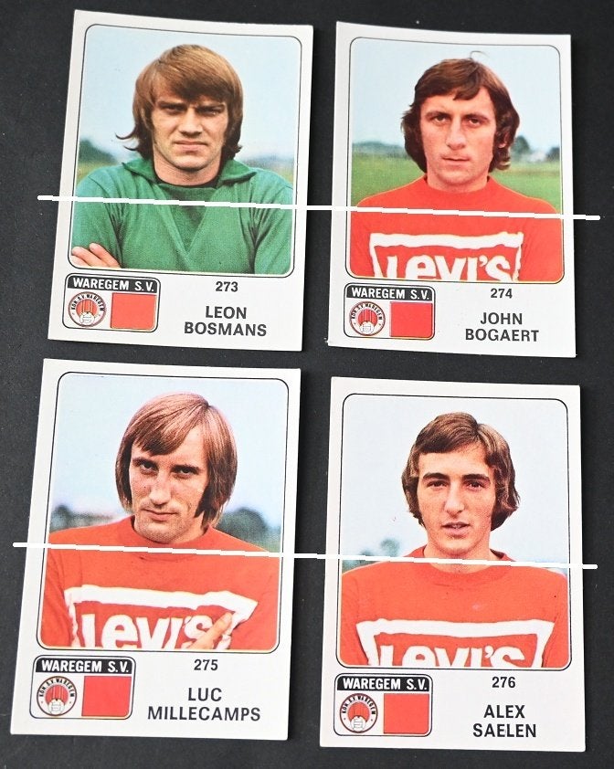 Panini Football 73 - 74 / Waregem SV / 8 spelers, Verzenden, Zo goed als nieuw, Poster, Plaatje of Sticker