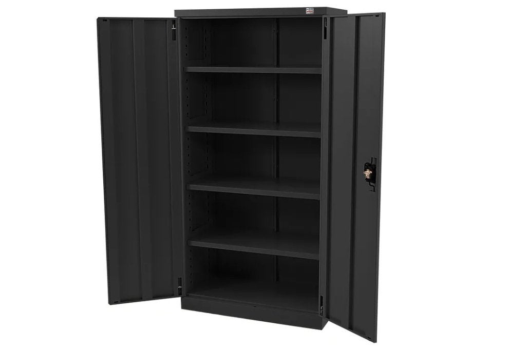 Armoire à outils HBM Profi avec 4 étagères, noire, Bricolage & Construction, Enlèvement ou Envoi, Comme neuf