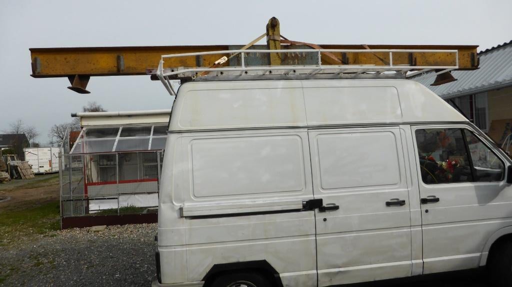 Hefkraan beladen 5 ton met haken 5,50mx12lx28cm H, Ophalen, Gebruikt