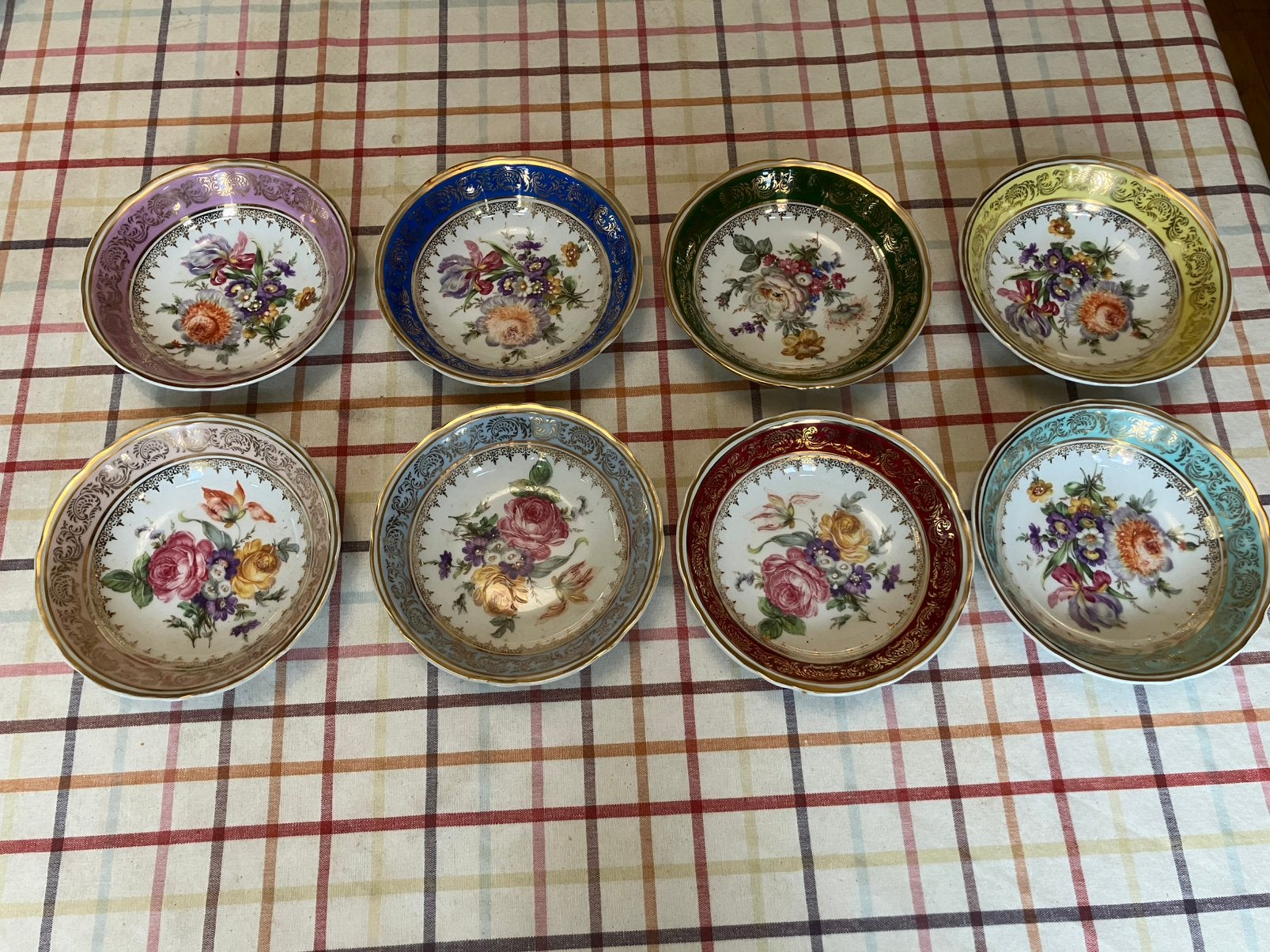 8 bols fleuris, Enlèvement, Vintage