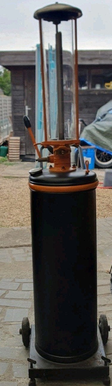 Vintage Mengsmeringpomp 2-Takt – Met Origineel Glasfirn Glas, Ophalen