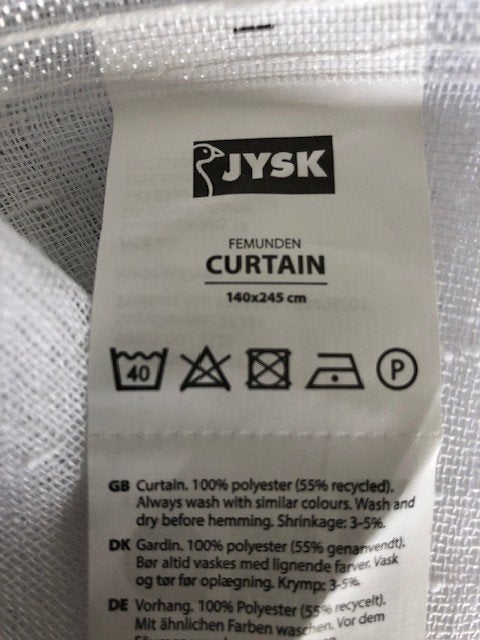 jysk gordijn, Ophalen, Overige merken, Wit, Nieuw