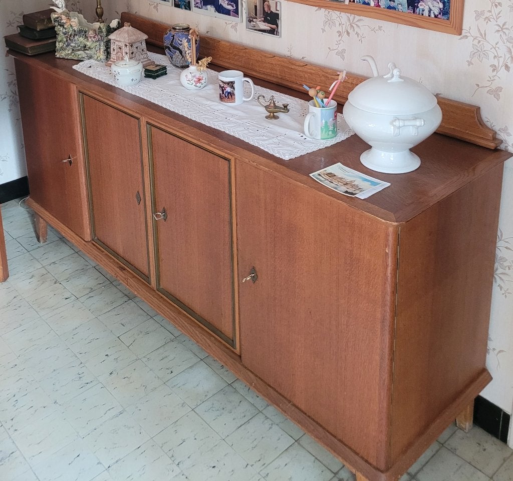 Meuble salle à manger vintage, Enlèvement, Utilisé, Années 60, 6 à 8 chaises