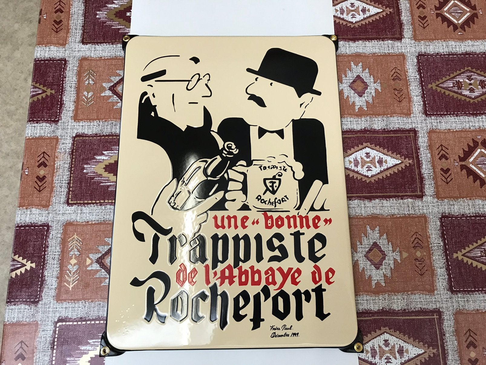 Panneau d'affichage émaillé de Rochefort, Enlèvement ou Envoi, Utilisé, Panneau publicitaire