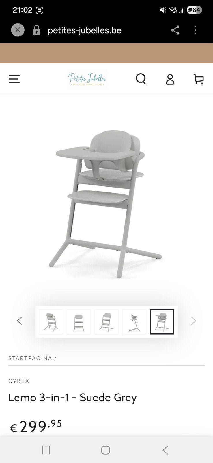 Cybex eetstoel 4 in 1, Ophalen