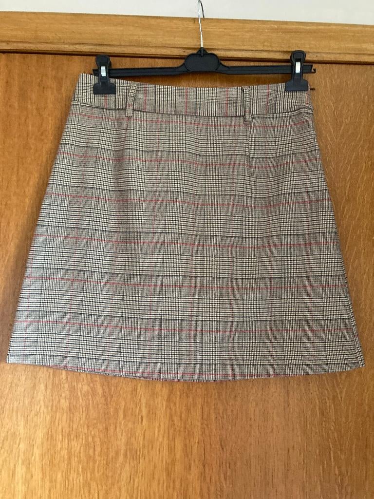 Bruine geruite rok, Sora, maat 42 L = 51 cm, Kleding | Dames, Bruin, Ophalen of Verzenden, Zo goed als nieuw, Maat 42/44 (L)