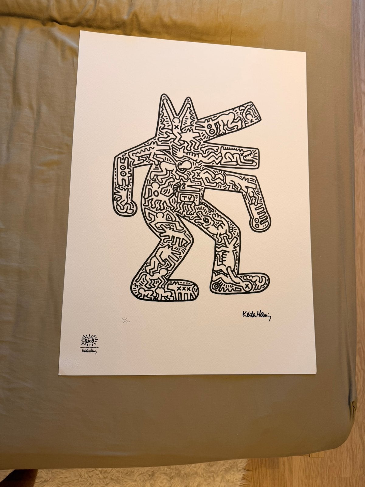 Keith Haring « Chien », Enlèvement ou Envoi