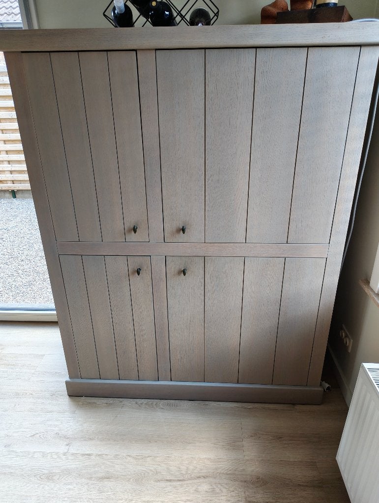 Barkast in uitstekende staat, Avec porte(s), Comme neuf, 100 à 150 cm, Chêne